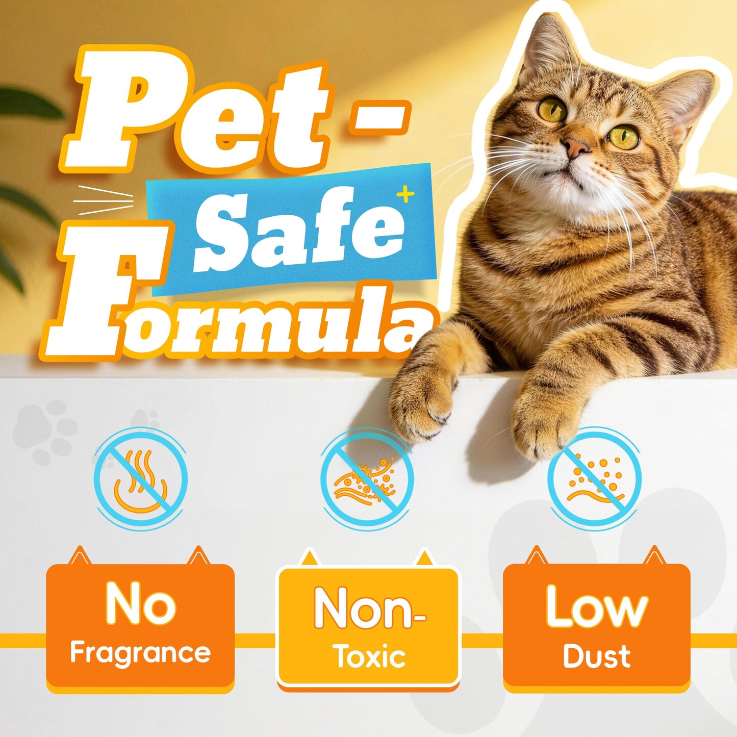 LMJP Crystal Cat Litter with Powerful Odor Control, Non-Clumping, Lasts Up to 2 Months, 8.6lb, Rapid Water Absorption, Unscented & Low Tracking Lightweight Blue & White Silica, 2 Pack of 4.3lb