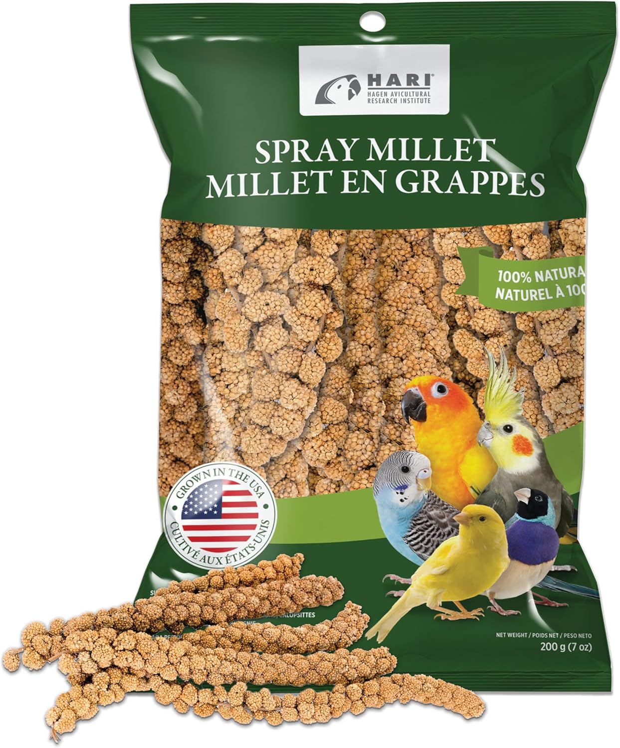 Living World - Millet Spray for Birds, 3.5 Oz – Premium Treat for Budgies, Canaries, Finches, Cockatiels and Other Pet Birds