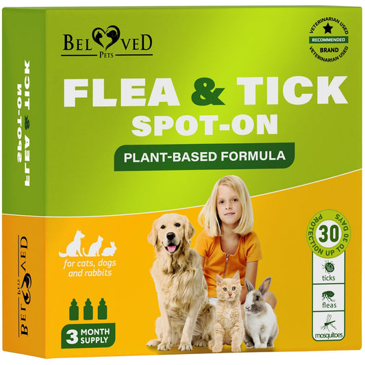 Topical Flea & Tick Drops for Dogs Cats & Rabbits Mosquito Repellent