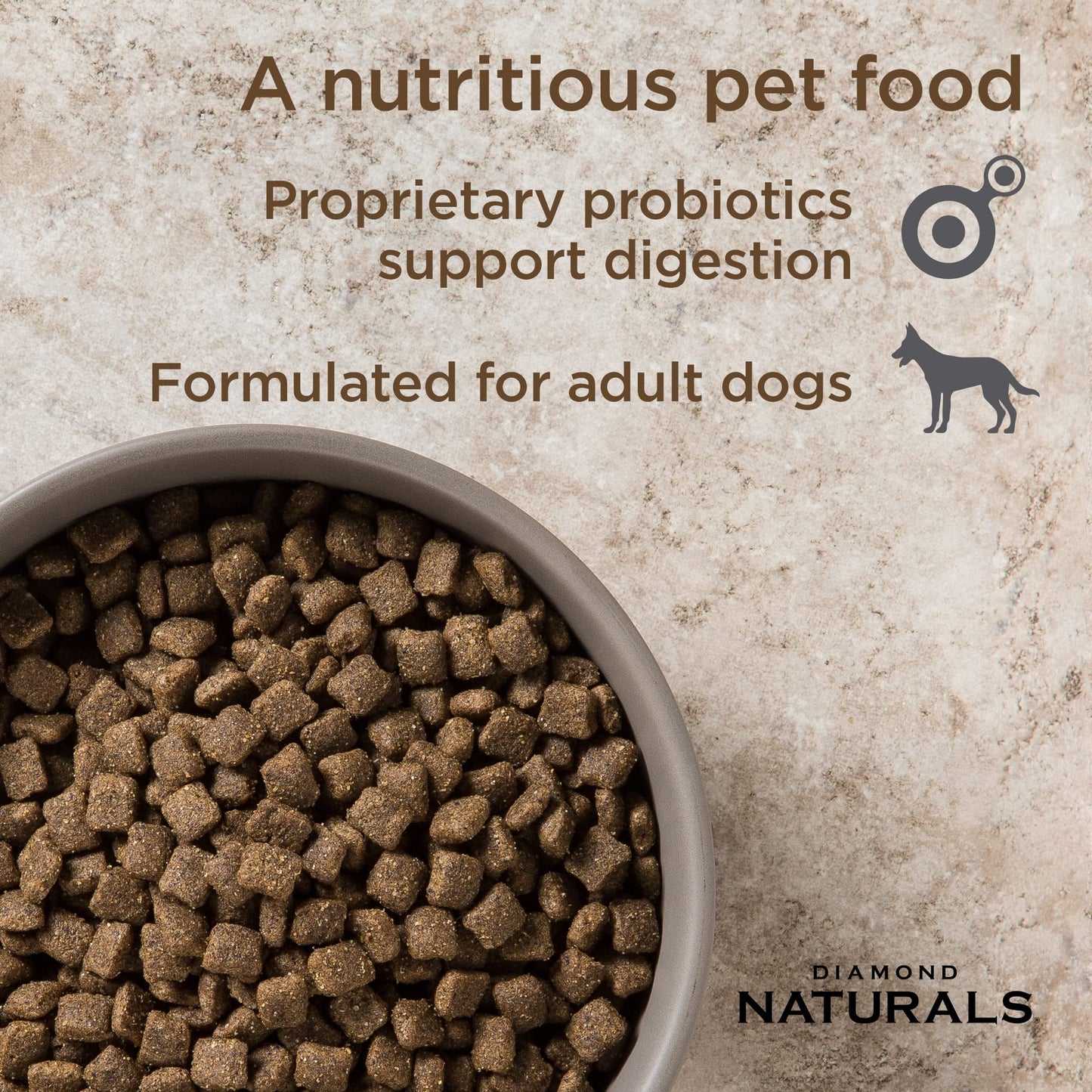 Diamond Naturals Skin & Coat Real Salmon and Potato Recipe Dry Dog Food with Quality Protein, Omega Fatty Acids, Probiotics and Essential Nutrients to Promote Healthy Skin and Coat 30lb