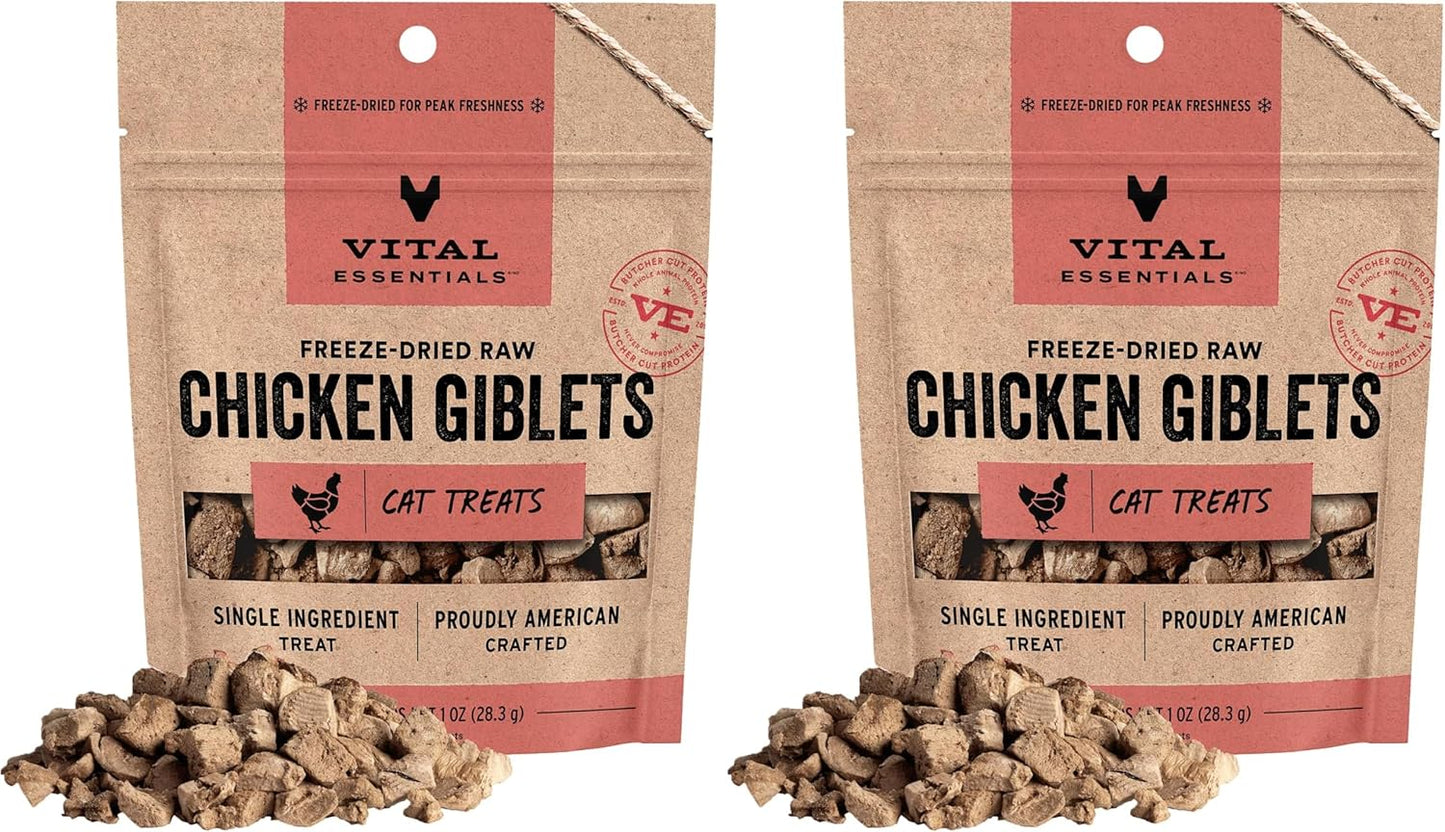 Vital Essentials Freeze Dried Cat Treats | Duck Liver, Single Ingredient | Premium Quality | Grain Free, Healthy Treats for Cats, 0.9 oz Bag