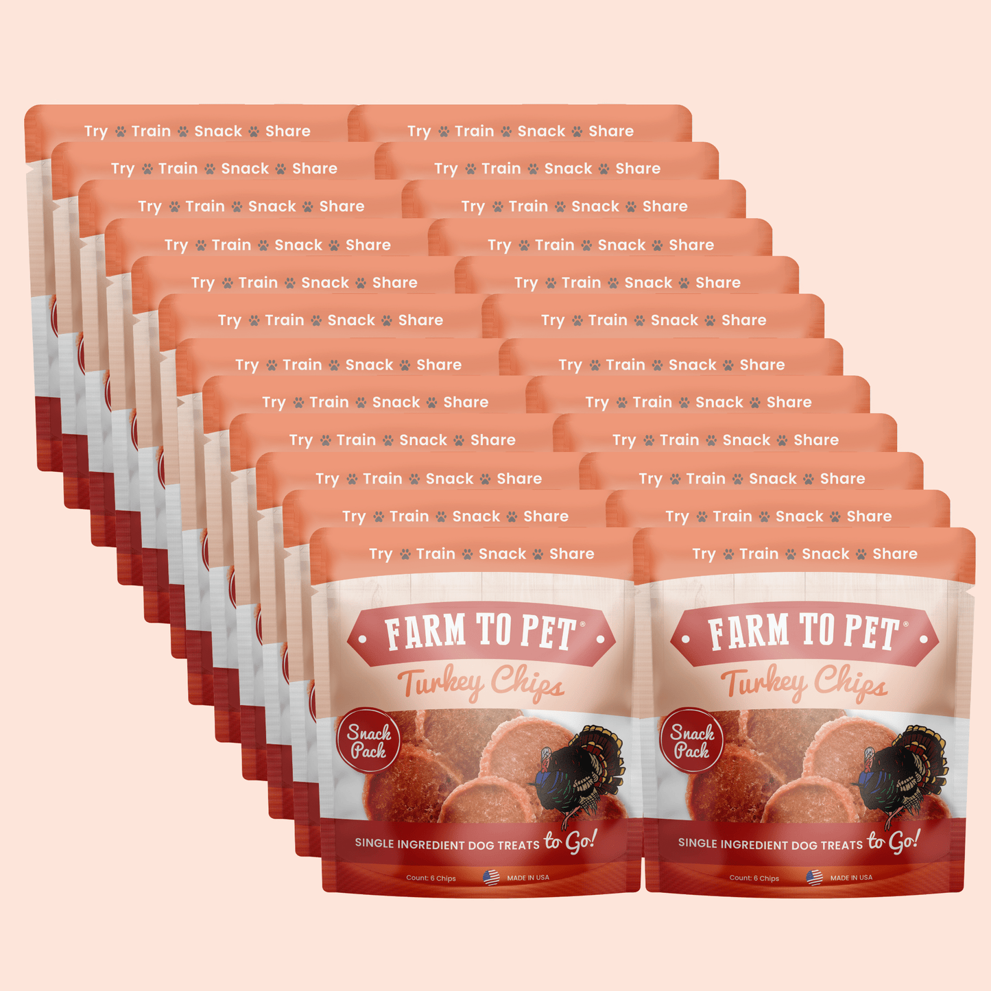 Turkey Chips Snack Pack Bundles | Low Allergen Treats for Training